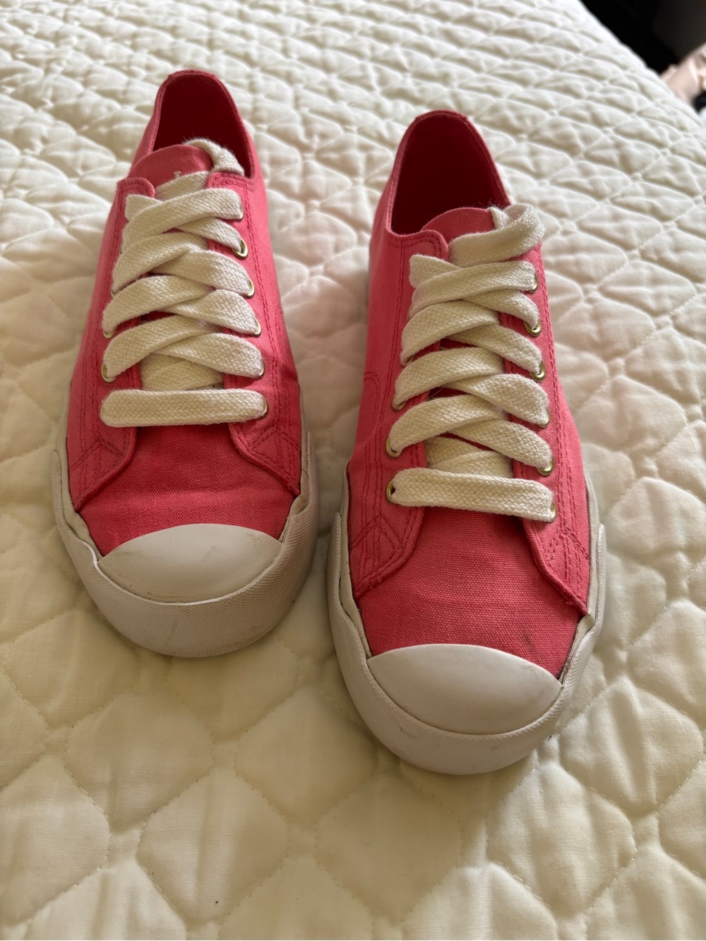 Ralph Lauren Pink Canvas Low-Top Sneakers